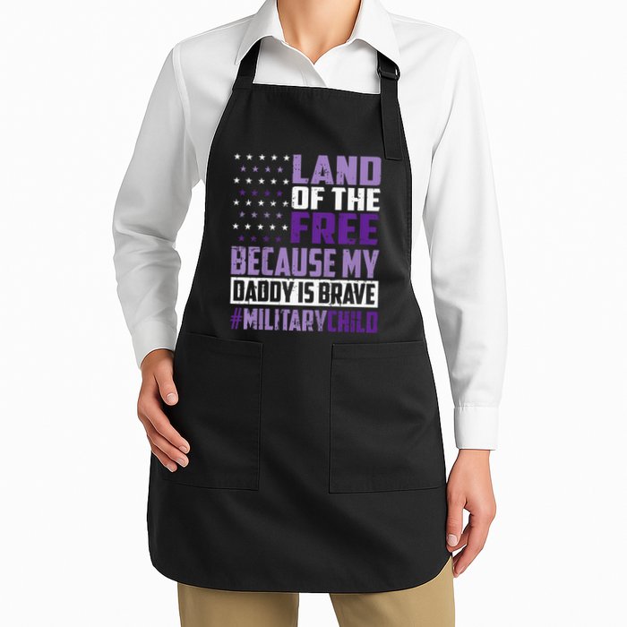 Land Of The Free Because My Daddy Is Brave Apron