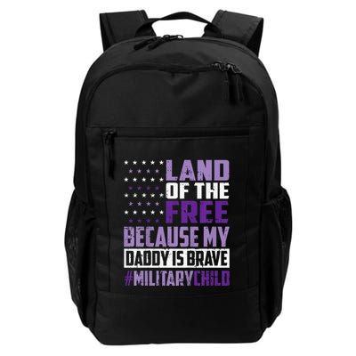 Land Of The Free Because My Daddy Is Brave Backpack