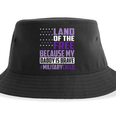 Land Of The Free Because My Daddy Is Brave Sustainable Bucket Hat