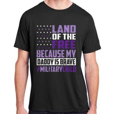 Land Of The Free Because My Daddy Is Brave Adult ChromaSoft Performance T-Shirt