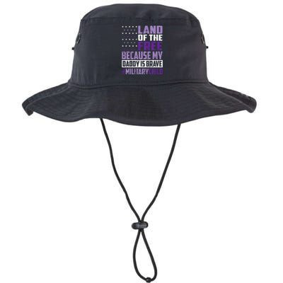 Land Of The Free Because My Daddy Is Brave Legacy Cool Fit Booney Bucket Hat