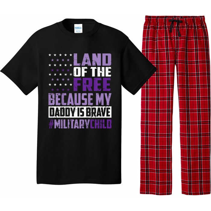 Land Of The Free Because My Daddy Is Brave Pajama Set