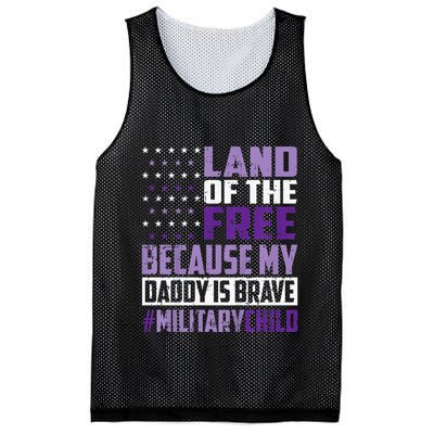 Land Of The Free Because My Daddy Is Brave Mesh Reversible Basketball Jersey Tank