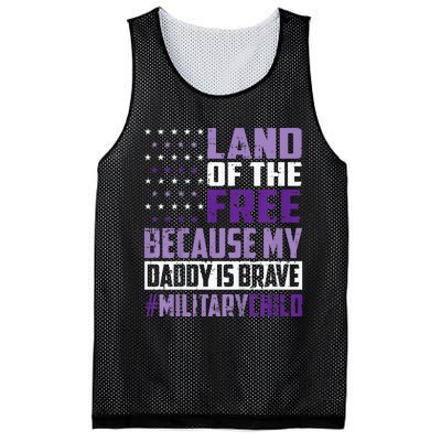 Land Of The Free Because My Daddy Is Brave Mesh Reversible Basketball Jersey Tank