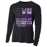 Land Of The Free Because My Daddy Is Brave Cooling Performance Long Sleeve Crew