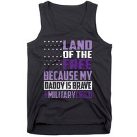 Land Of The Free Because My Daddy Is Brave Tank Top