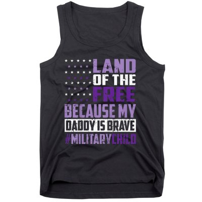 Land Of The Free Because My Daddy Is Brave Tank Top