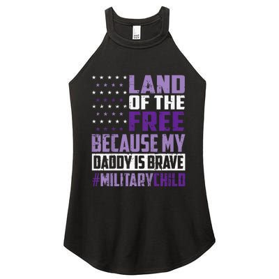 Land Of The Free Because My Daddy Is Brave Women's Perfect Tri Rocker Tank