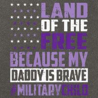 Land Of The Free Because My Daddy Is Brave Cotton Canvas Backpack