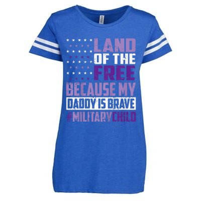 Land Of The Free Because My Daddy Is Brave Enza Ladies Jersey Football T-Shirt