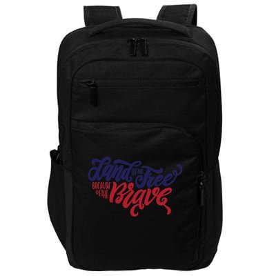 Land of the Free Because of the Brave Impact Tech Backpack