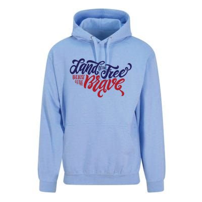 Land of the Free Because of the Brave Unisex Surf Hoodie