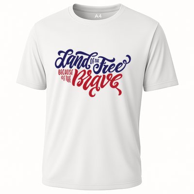 Land of the Free Because of the Brave Performance Shirt