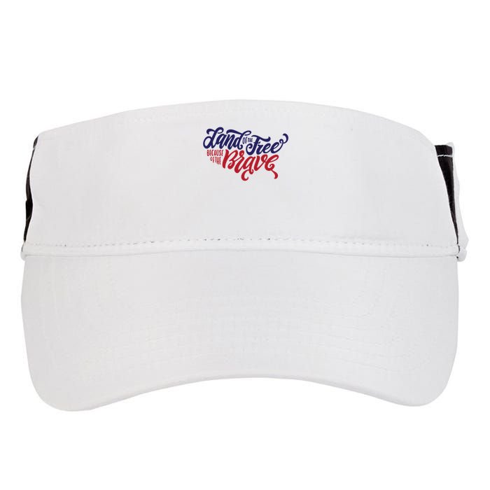 Land of the Free Because of the Brave Adult Drive Performance Visor
