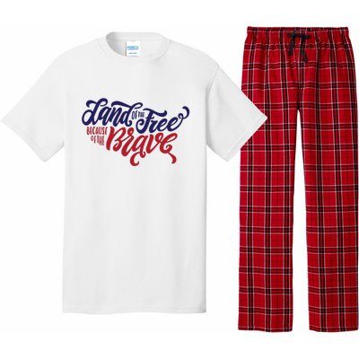 Land of the Free Because of the Brave Pajama Set