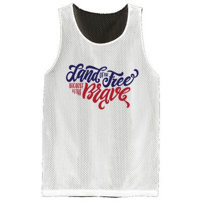 Land of the Free Because of the Brave Mesh Reversible Basketball Jersey Tank