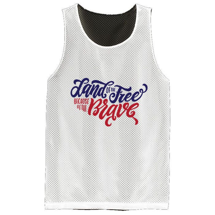 Land of the Free Because of the Brave Mesh Reversible Basketball Jersey Tank