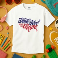 Land of the Free Because of the Brave Kids T-Shirt