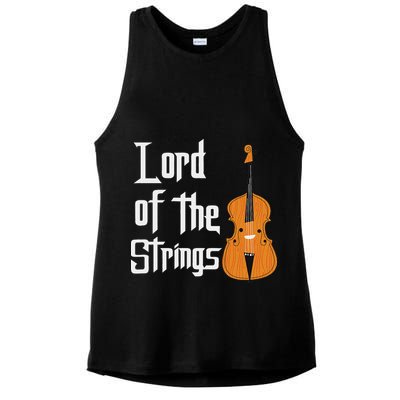 Lord Of The Strings Double Bass Musician Funny Orchestra Ladies PosiCharge Tri-Blend Wicking Tank