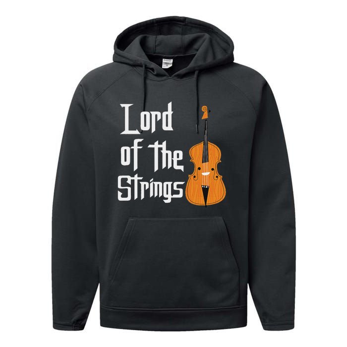 Lord Of The Strings Double Bass Musician Funny Orchestra Performance Fleece Hoodie