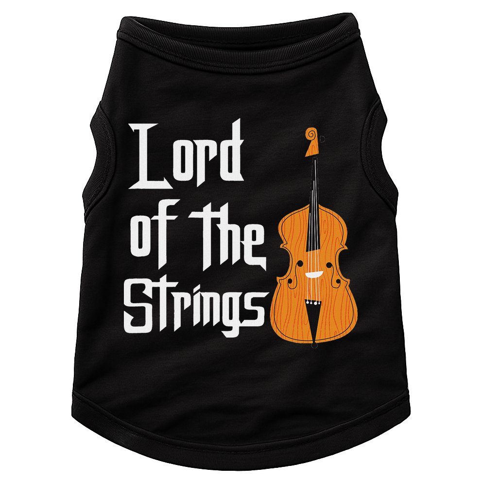 Lord Of The Strings Double Bass Musician Funny Orchestra Doggie Tank