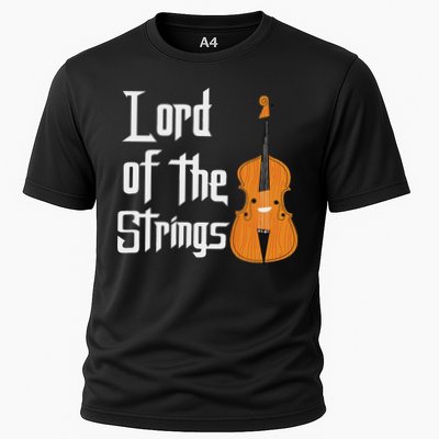Lord Of The Strings Double Bass Musician Funny Orchestra Cooling Performance Crew T-Shirt