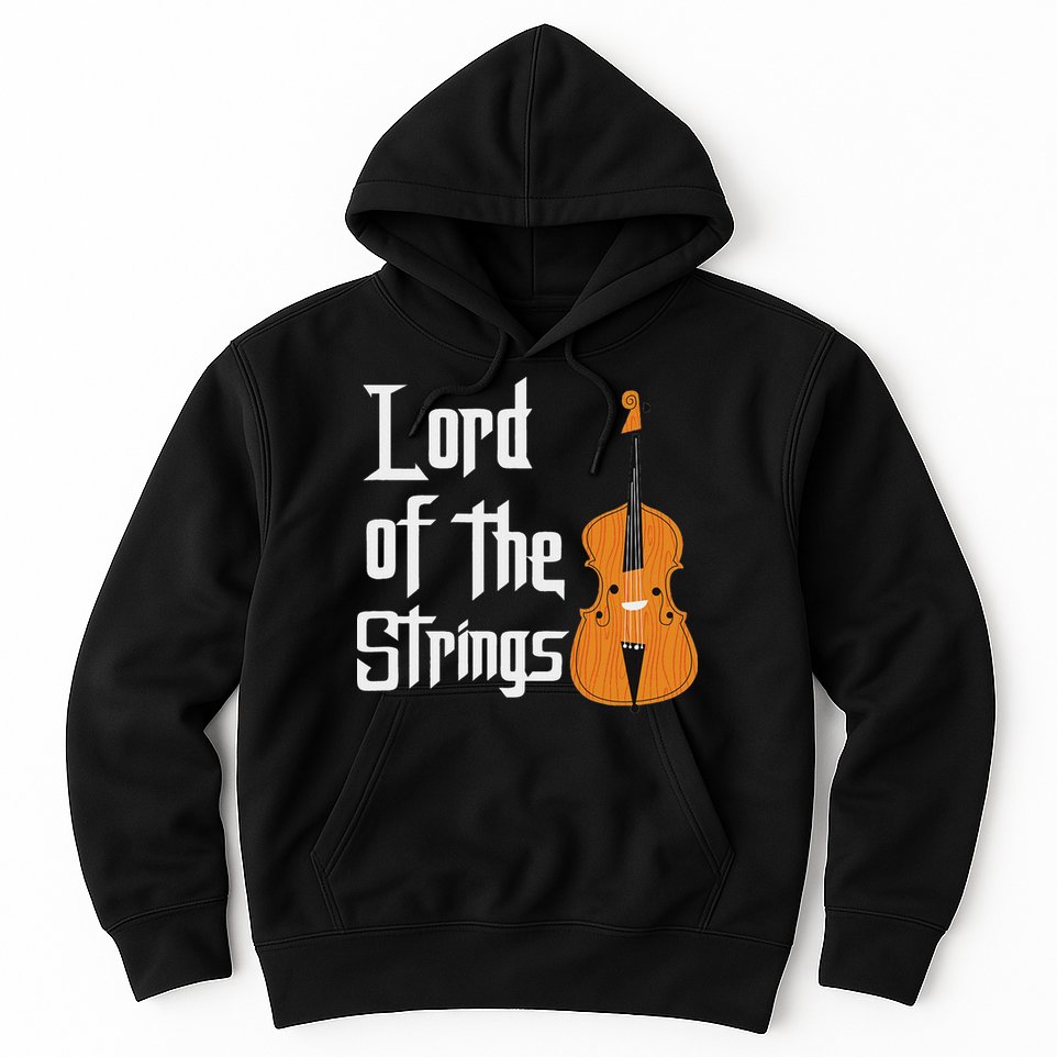 Lord Of The Strings Double Bass Musician Funny Orchestra Hoodie