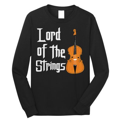Lord Of The Strings Double Bass Musician Funny Orchestra Long Sleeve Shirt