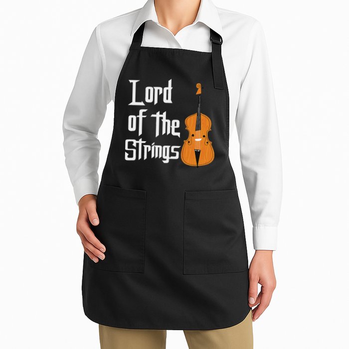 Lord Of The Strings Double Bass Musician Funny Orchestra Apron