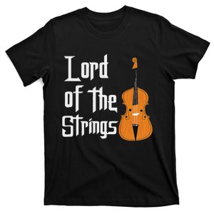 Lord Of The Strings Double Bass Musician Funny Orchestra T-Shirt