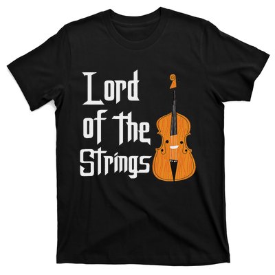 Lord Of The Strings Double Bass Musician Funny Orchestra T-Shirt