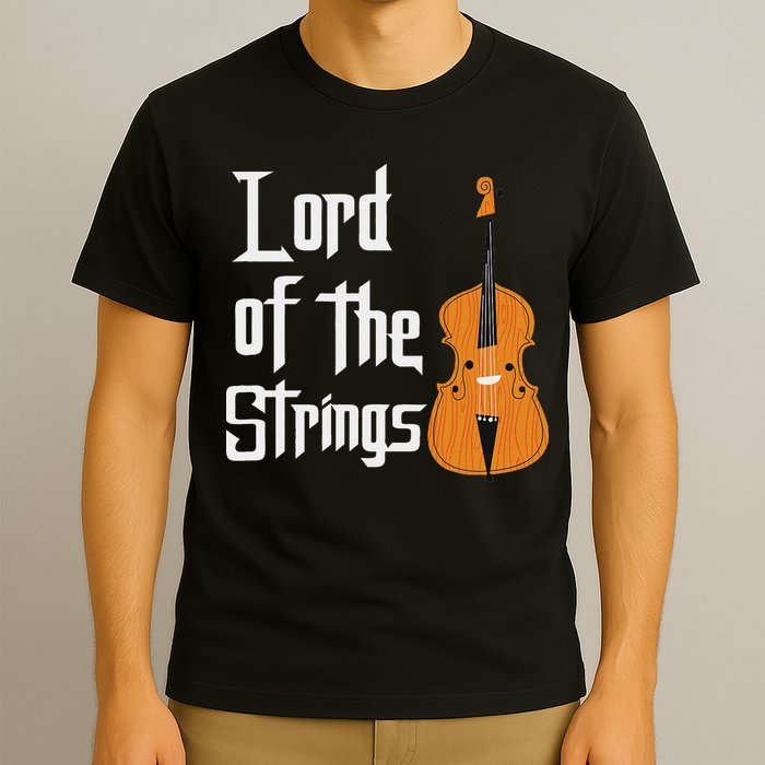 Lord Of The Strings Double Bass Musician Funny Orchestra T-Shirt
