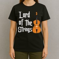 Lord Of The Strings Double Bass Musician Funny Orchestra T-Shirt