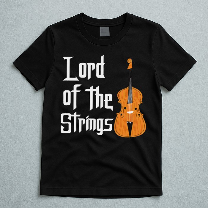 Lord Of The Strings Double Bass Musician Funny Orchestra T-Shirt