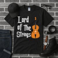 Lord Of The Strings Double Bass Musician Funny Orchestra Tall T-Shirt