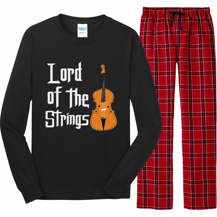 Lord Of The Strings Double Bass Musician Funny Orchestra Long Sleeve Pajama Set