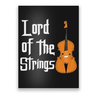 Lord Of The Strings Double Bass Musician Funny Orchestra Poster