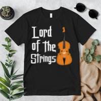 Lord Of The Strings Double Bass Musician Funny Orchestra Premium T-Shirt