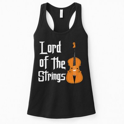 Lord Of The Strings Double Bass Musician Funny Orchestra Womens Tank Top