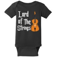 Lord Of The Strings Double Bass Musician Funny Orchestra Baby Bodysuit