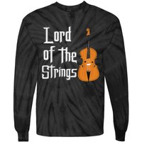 Lord Of The Strings Double Bass Musician Funny Orchestra Tie-Dye Long Sleeve Shirt