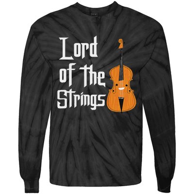 Lord Of The Strings Double Bass Musician Funny Orchestra Tie-Dye Long Sleeve Shirt