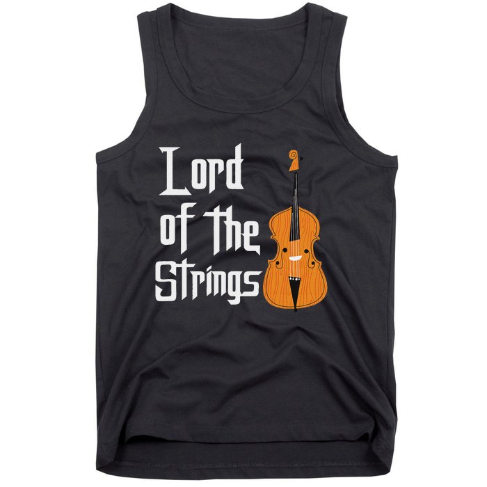 Lord Of The Strings Double Bass Musician Funny Orchestra Tank Top