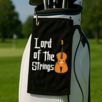 Lord Of The Strings Double Bass Musician Funny Orchestra Golf Towel
