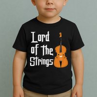Lord Of The Strings Double Bass Musician Funny Orchestra Toddler T-Shirt