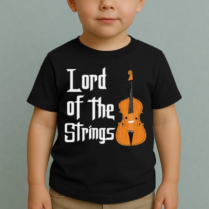Lord Of The Strings Double Bass Musician Funny Orchestra Toddler T-Shirt