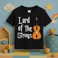 Lord Of The Strings Double Bass Musician Funny Orchestra Toddler T-Shirt