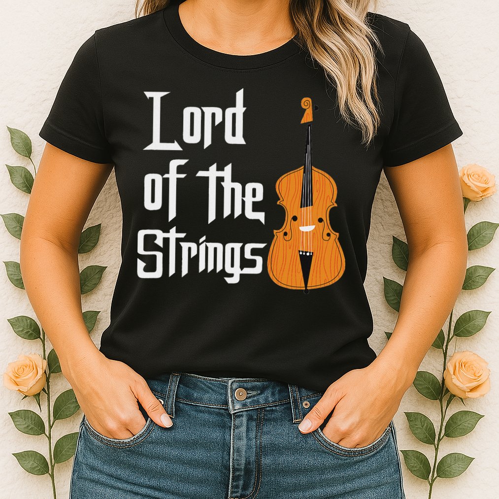 Lord Of The Strings Double Bass Musician Funny Orchestra Womens T-Shirt