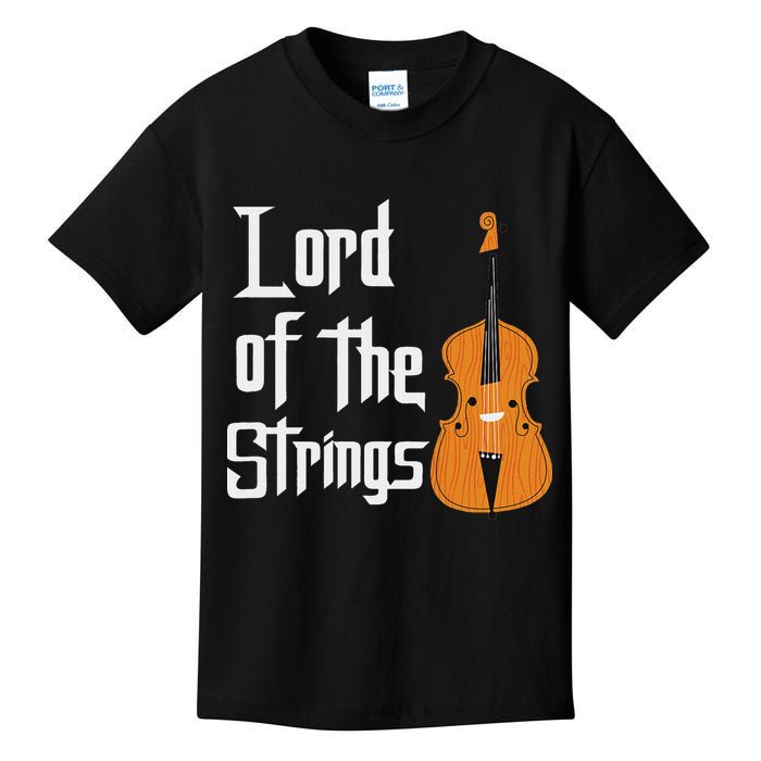 Lord Of The Strings Double Bass Musician Funny Orchestra Kids T-Shirt