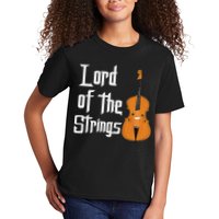 Lord Of The Strings Double Bass Musician Funny Orchestra Kids T-Shirt